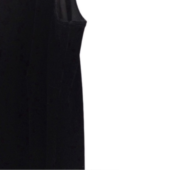 VINTAGE DJ INTERNATIONAL Dress Maxi Stretch Velvet Sleeveless Formal Black 16 - Picture 5 of 10